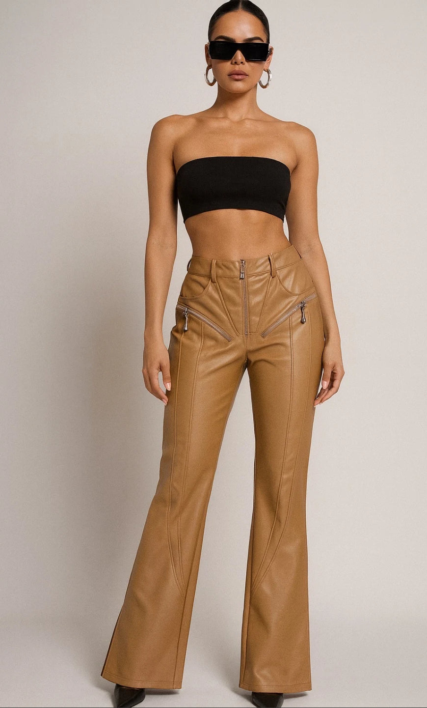 PANTALON CUIR VEGAN