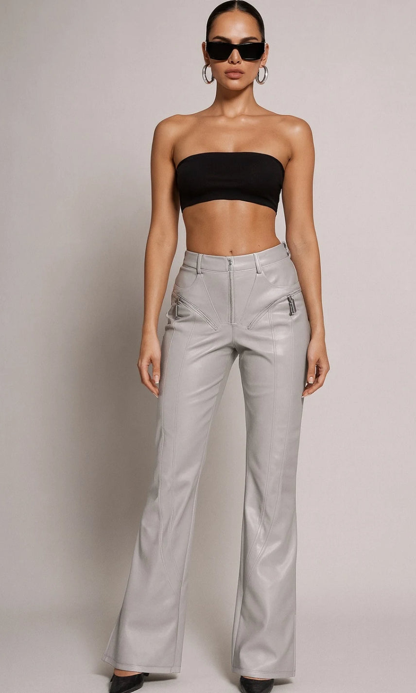 PANTALON CUIR VEGAN